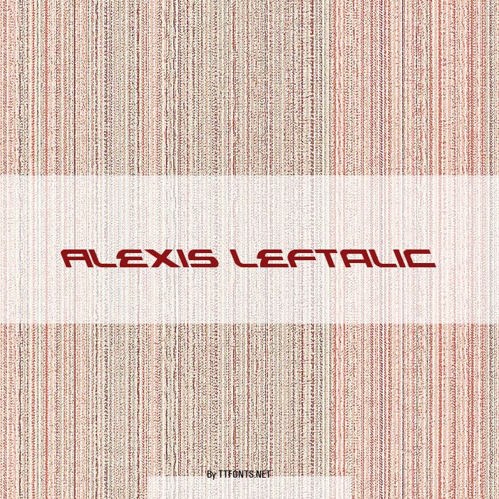 Alexis Leftalic example